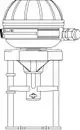 Stellmotor von IMI Hydronic Engineering, vertikale Bauform mit runder Oberseite und Anschluss. Eignet sich für Regelungsanwendungen in Heizungs- und Kühlsystemen.